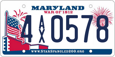 MD license plate 4AX0578
