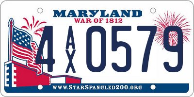 MD license plate 4AX0579