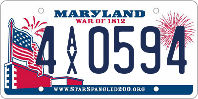 MD license plate 4AX0594