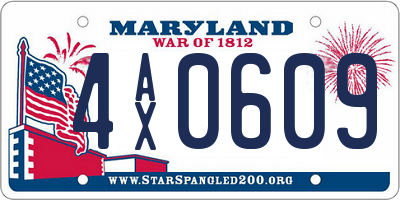 MD license plate 4AX0609