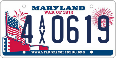 MD license plate 4AX0619
