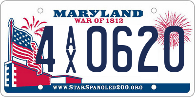 MD license plate 4AX0620