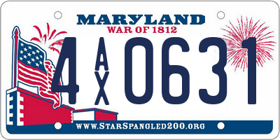 MD license plate 4AX0631