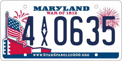 MD license plate 4AX0635