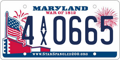 MD license plate 4AX0665