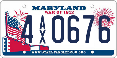 MD license plate 4AX0676