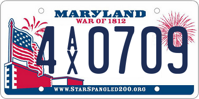 MD license plate 4AX0709