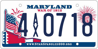 MD license plate 4AX0718