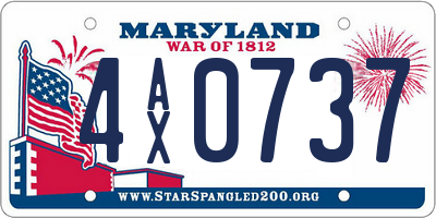 MD license plate 4AX0737