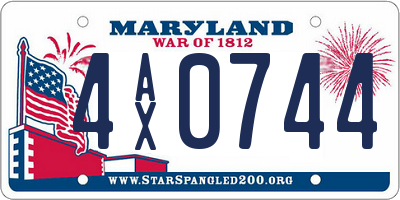 MD license plate 4AX0744