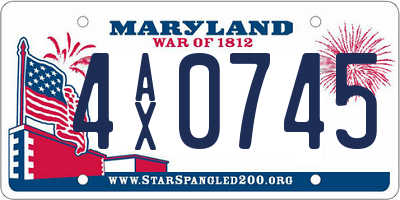 MD license plate 4AX0745