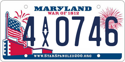 MD license plate 4AX0746