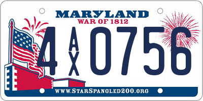 MD license plate 4AX0756