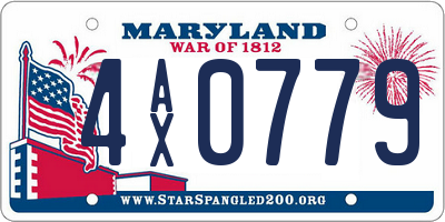 MD license plate 4AX0779