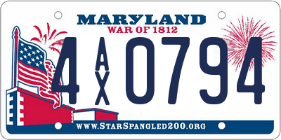 MD license plate 4AX0794