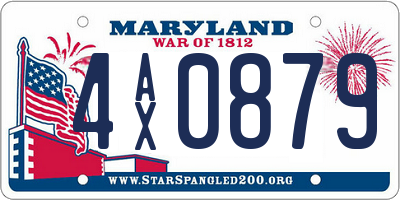MD license plate 4AX0879