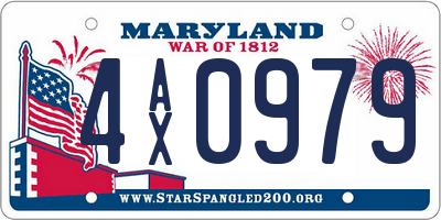 MD license plate 4AX0979