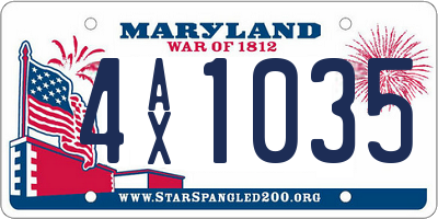 MD license plate 4AX1035