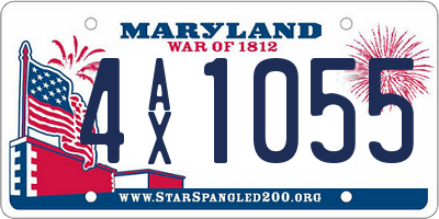 MD license plate 4AX1055
