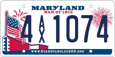 MD license plate 4AX1074