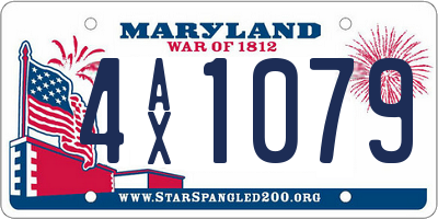 MD license plate 4AX1079