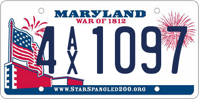 MD license plate 4AX1097