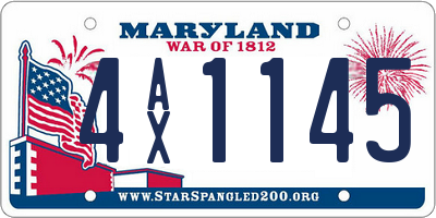 MD license plate 4AX1145