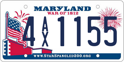 MD license plate 4AX1155