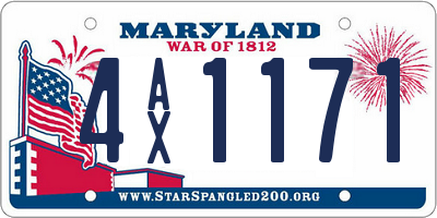 MD license plate 4AX1171