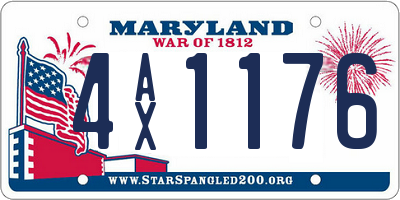MD license plate 4AX1176