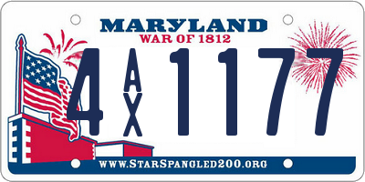 MD license plate 4AX1177