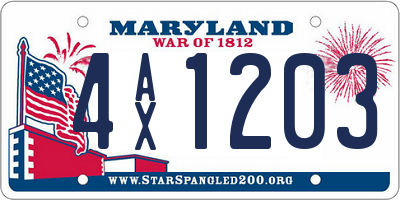 MD license plate 4AX1203