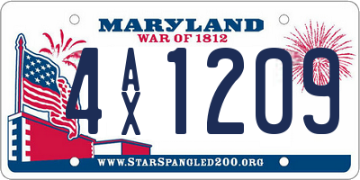 MD license plate 4AX1209