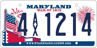 MD license plate 4AX1214
