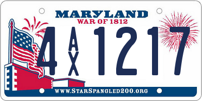 MD license plate 4AX1217