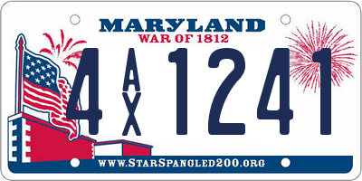 MD license plate 4AX1241