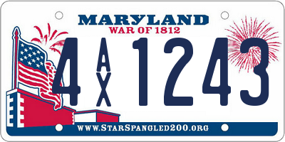 MD license plate 4AX1243