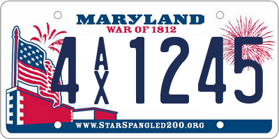 MD license plate 4AX1245