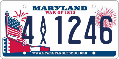 MD license plate 4AX1246