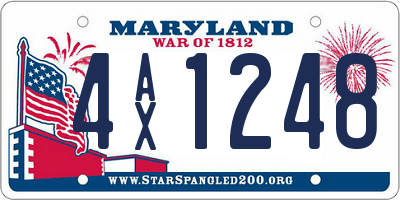 MD license plate 4AX1248