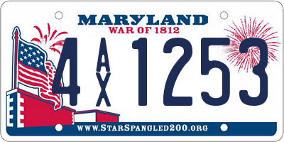 MD license plate 4AX1253