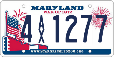 MD license plate 4AX1277