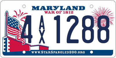 MD license plate 4AX1288