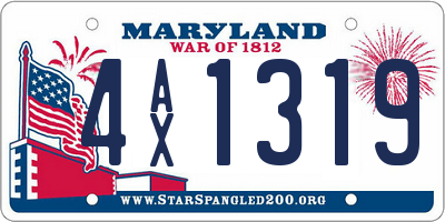 MD license plate 4AX1319
