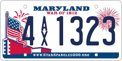 MD license plate 4AX1323