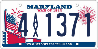 MD license plate 4AX1371