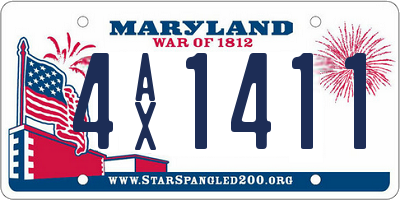MD license plate 4AX1411
