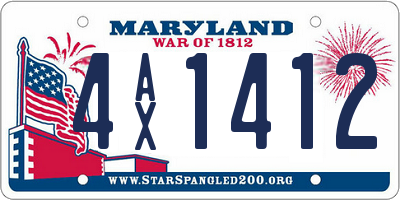 MD license plate 4AX1412
