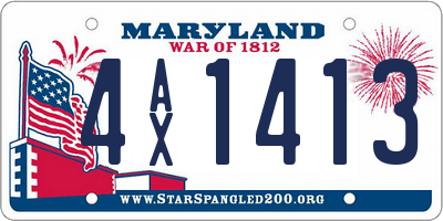 MD license plate 4AX1413