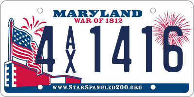 MD license plate 4AX1416